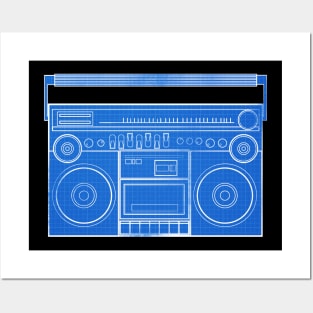 BoomBox blueprint Posters and Art